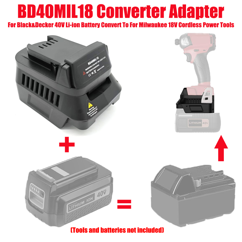 Black+Decker Tool Cordless - Adaptador de Bateria para Black&Decker 40V