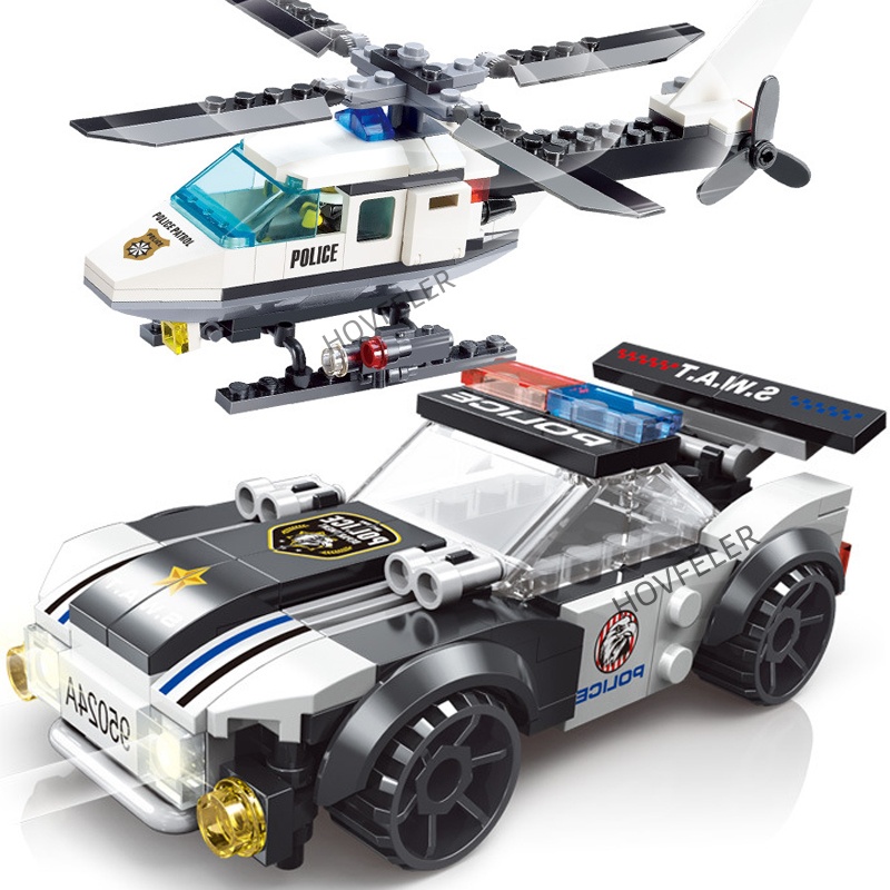 Hand Plane Block - Super polícia cidade avião helicóptero de