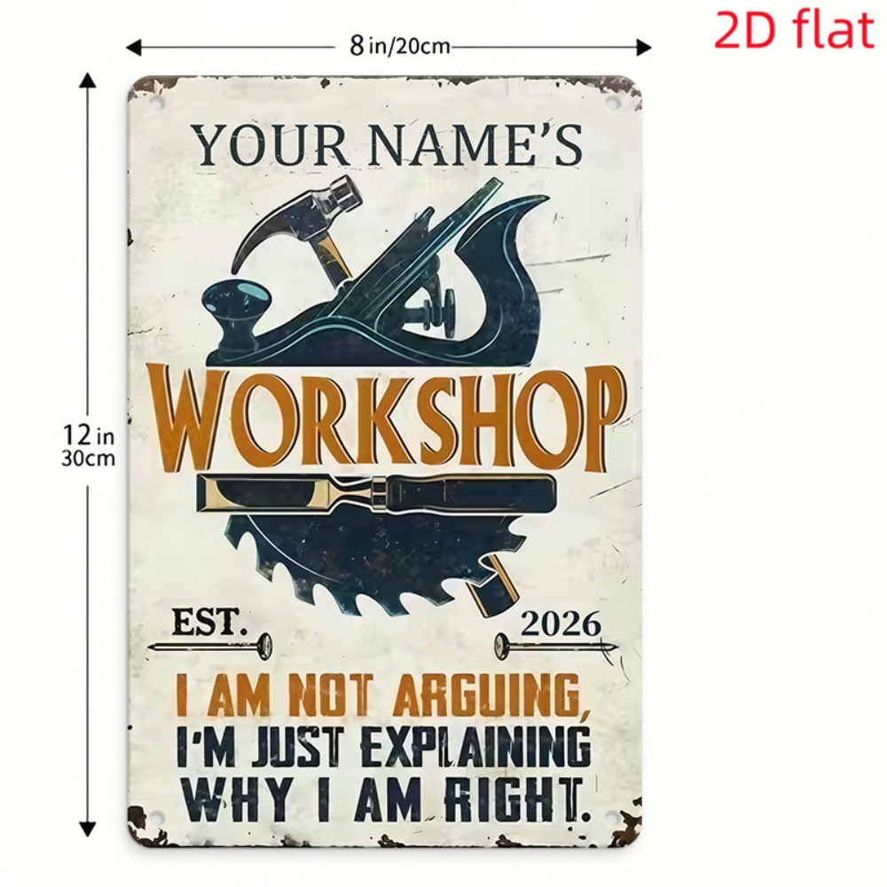 [2D Plano] 1 unidade Placa de  - Workshop Tools With Name avaliação e preço