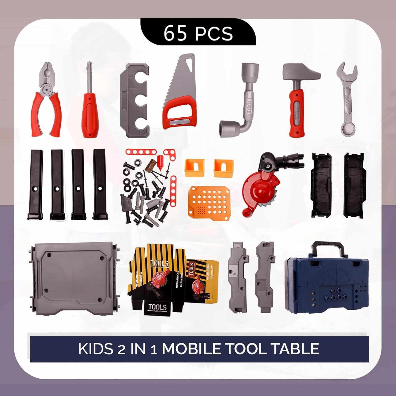 65 pçs crianças conjunto de ba - Tools Workshop Kids avaliação e preço