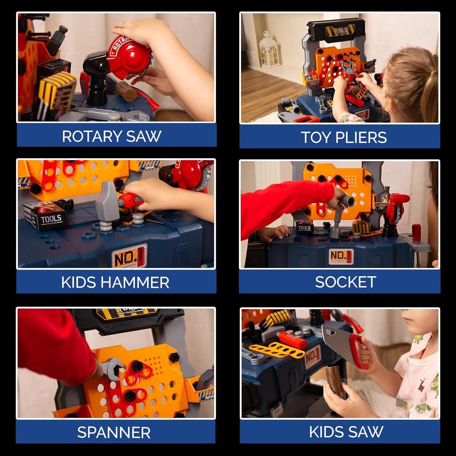 65 pçs crianças conjunto de ba - Tools Workshop Kids avaliação e preço