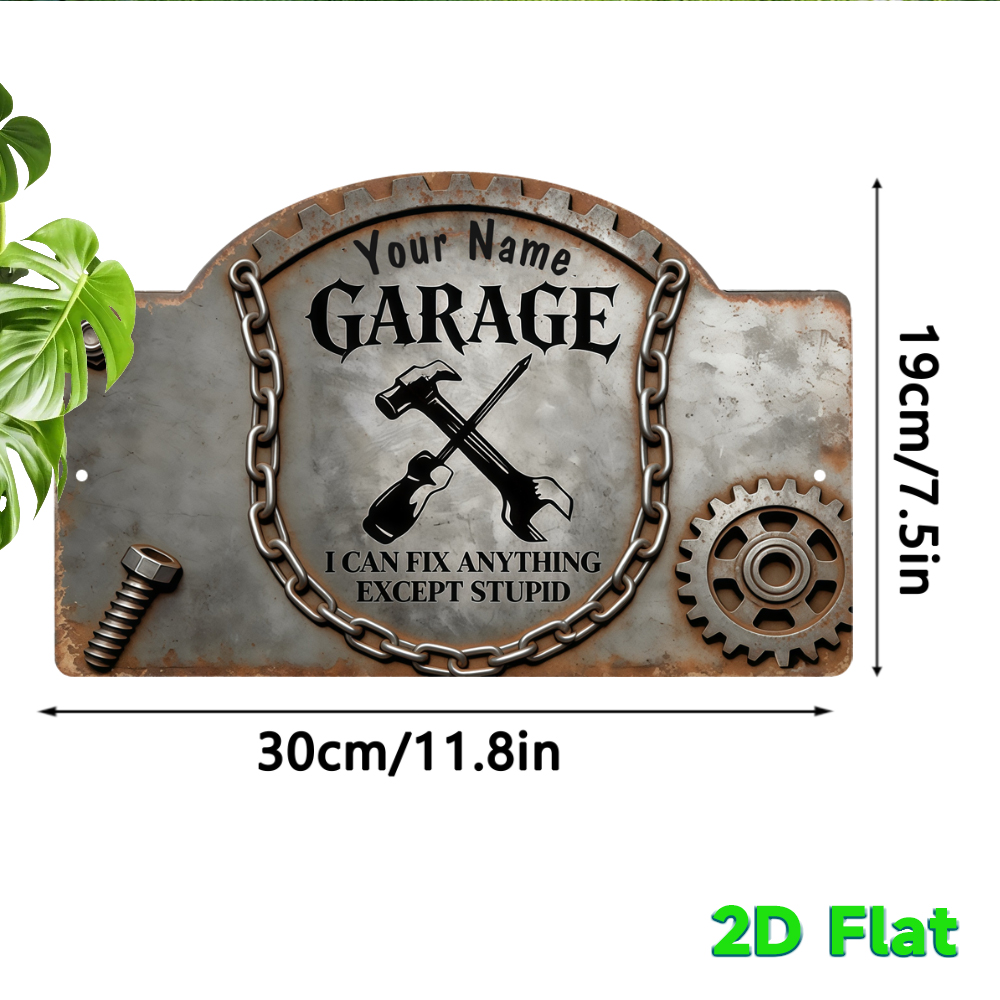 Placa de Metal Vintage Persona - Workshop Tools With Name avaliação e preço