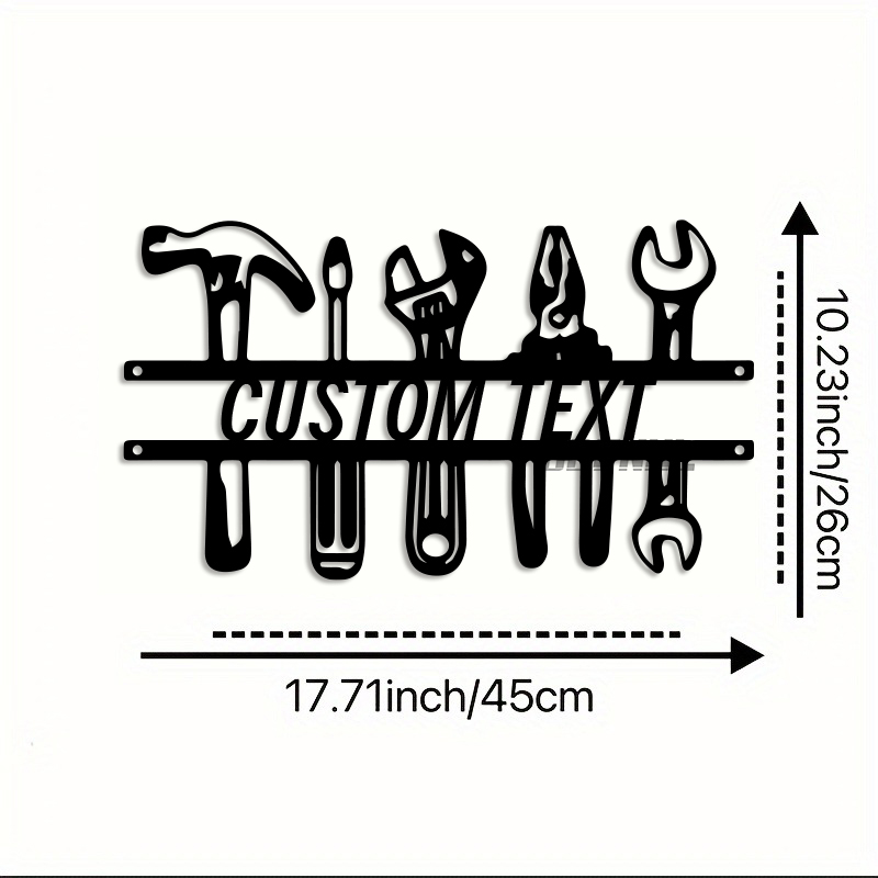 Arte de parede de ferro estilo - Workshop Tools With Name avaliação e preço