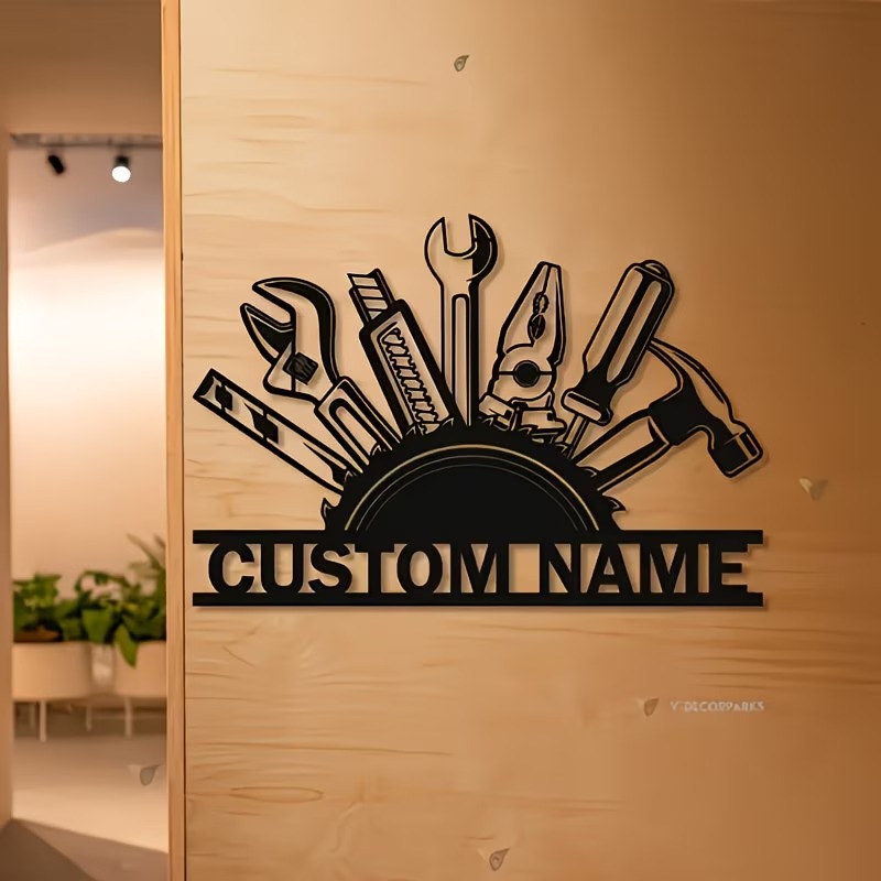 Arte de Parede em Metal Person - Workshop Tools With Name avaliação e preço