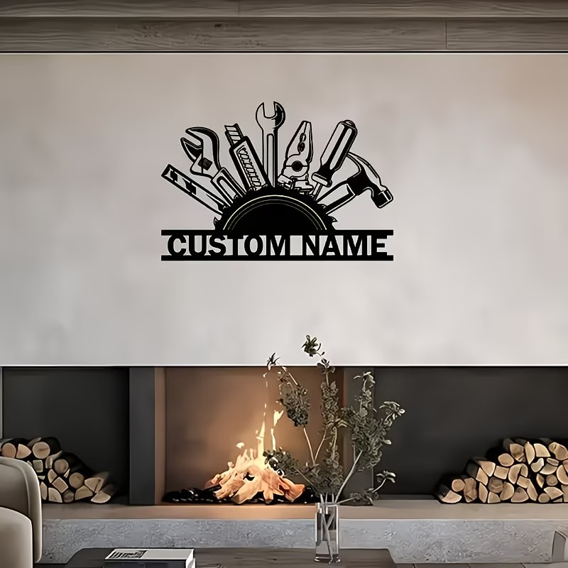 Arte de Parede em Metal Person - Workshop Tools With Name avaliação e preço